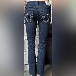 Vintage True Religion Cotton Low Rise Straight Leg Jeans Style WAK572J14 Size 24